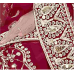 Exquisite Maroon Colored Georgette Sifli Saree With Odhani